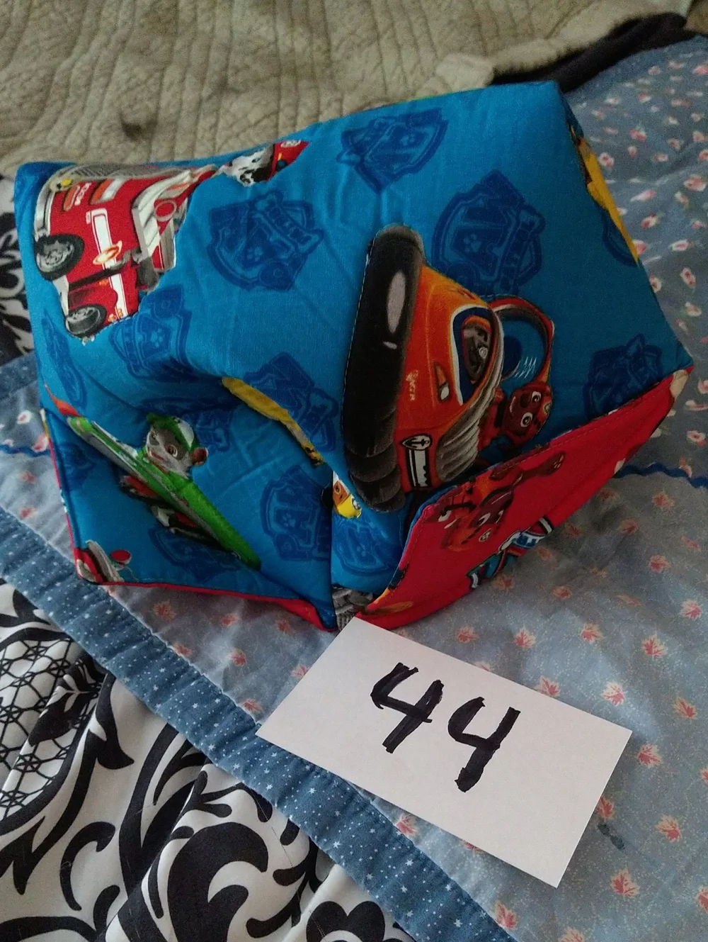 Paw Patrol Red and Blue Fabric Toy Organizer Basket